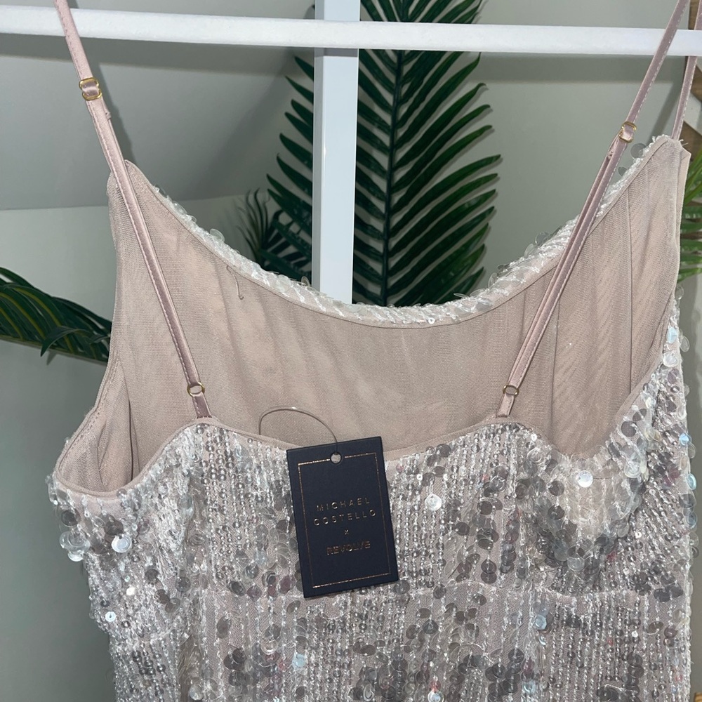 Michael Costello x REVOLVE Marlene Gown in Frost size medium NWT - Picture 6 of 7